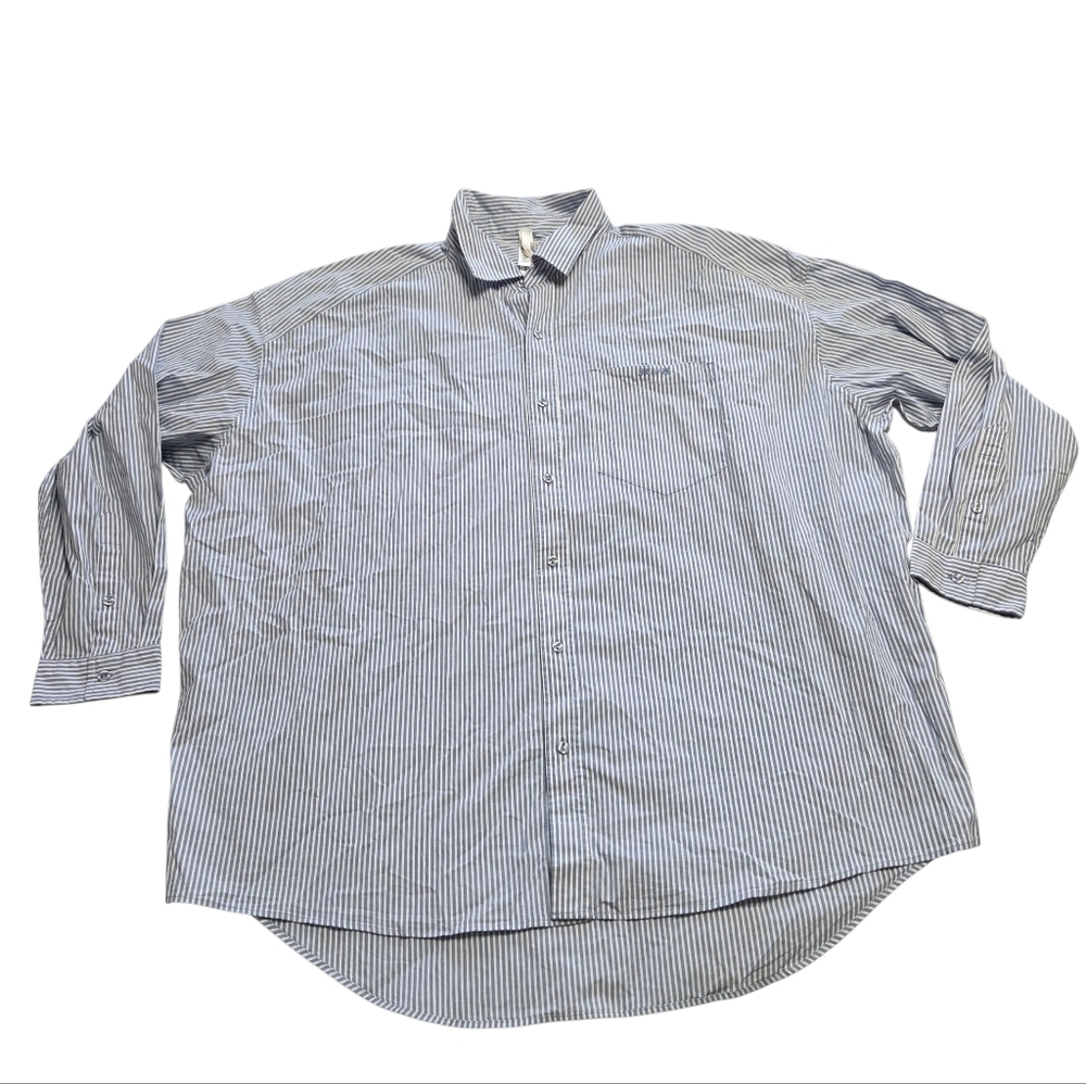 Skims Cotton Poplin Sleep Shirt Oversized Top Cadet Stripe Blue White Xlarge NWT